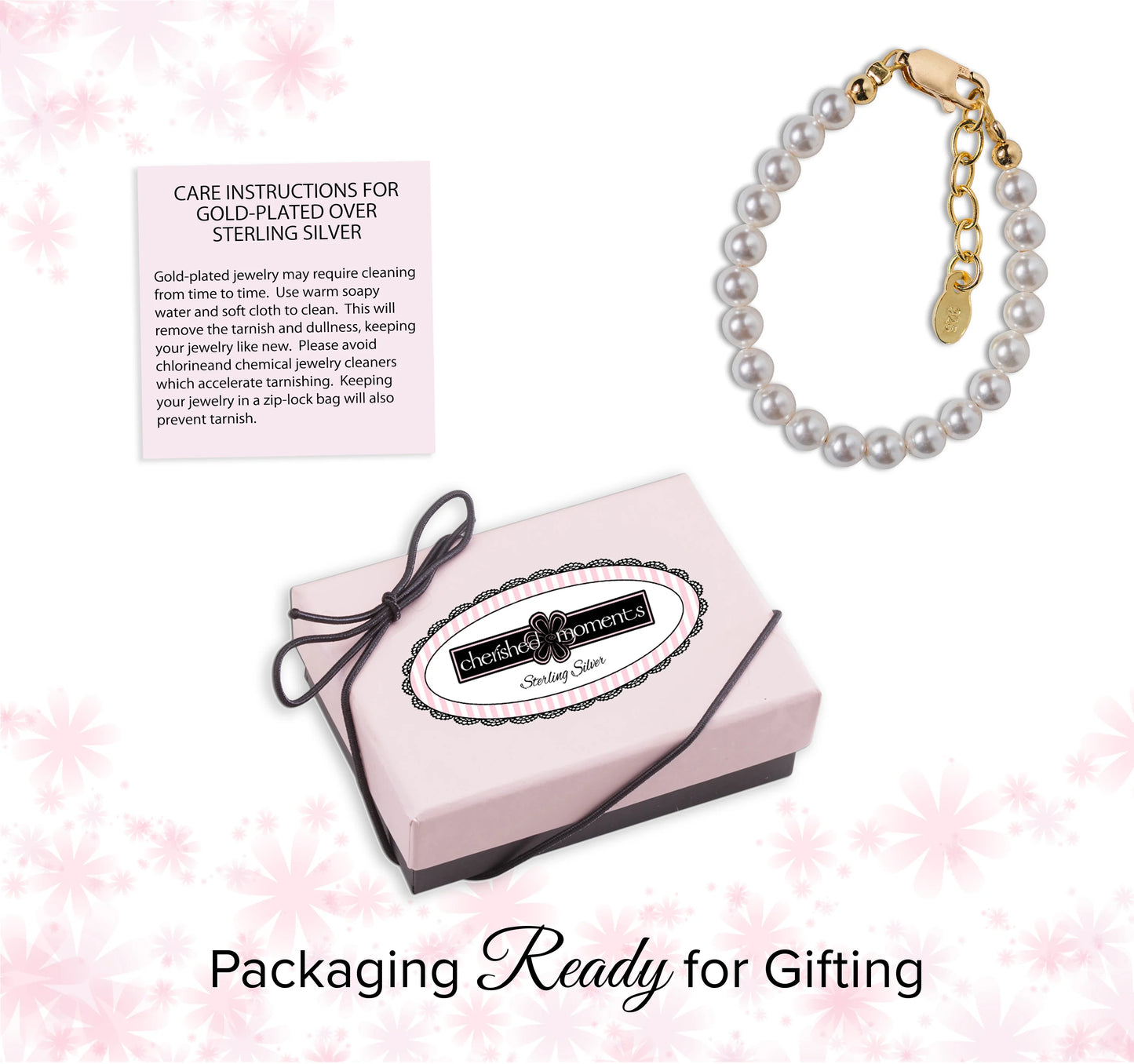 Audrey - 14K Gold-Plated Pearl Bracelet
