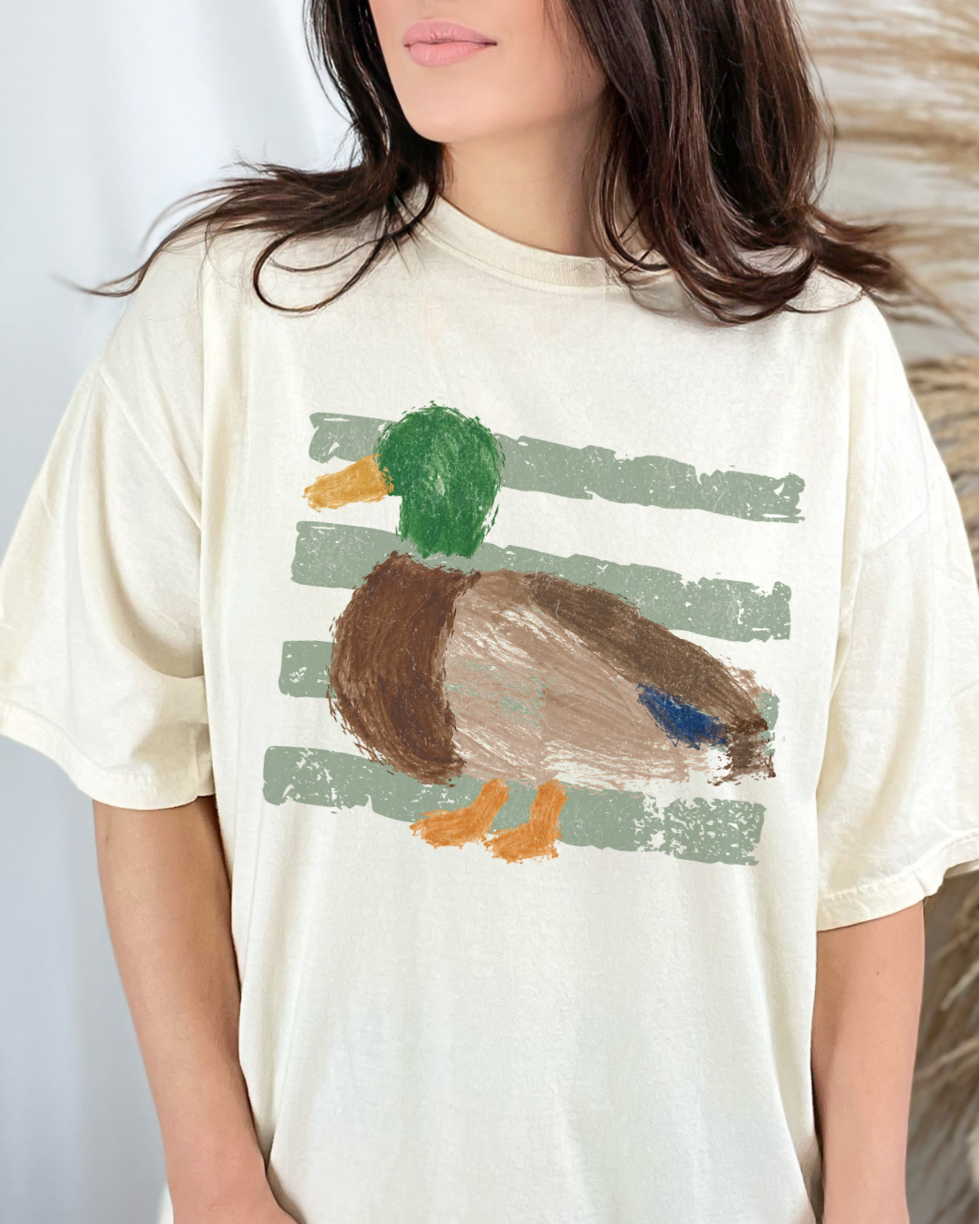 Ivory Retro Mallard Stripe Tee