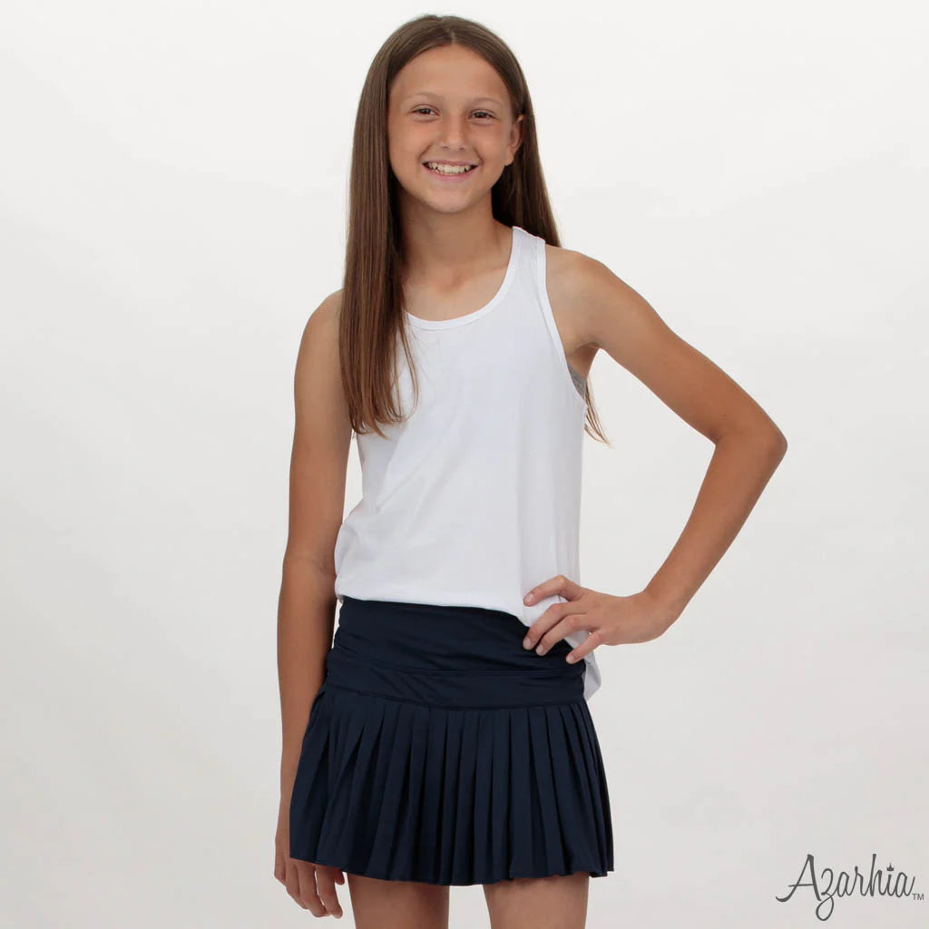 Youth Navy Mini Pleated Skort