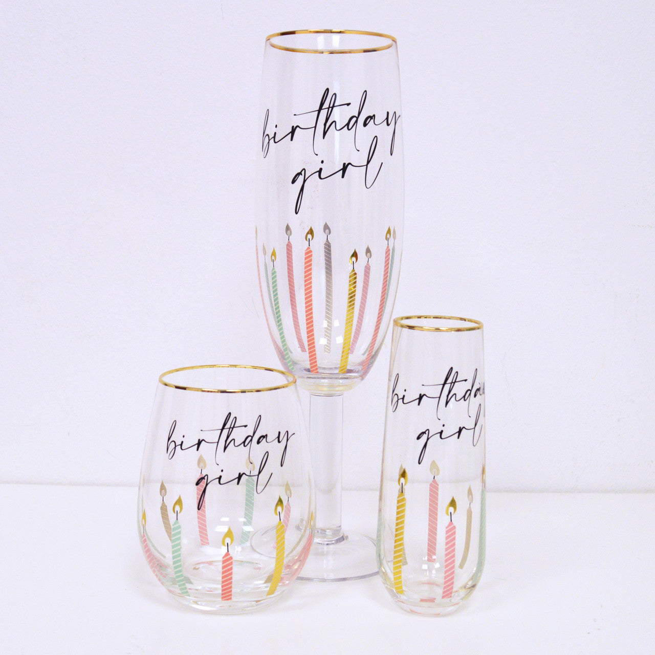 Birthday Girl Stemless Wine Glass