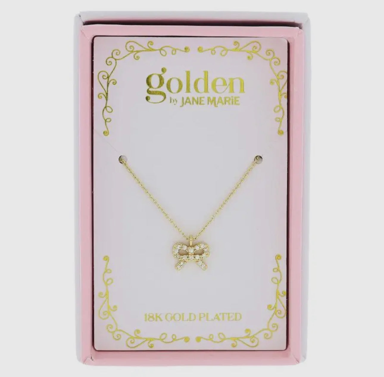 Kids 18K Gold Plated Mini Bow Necklace