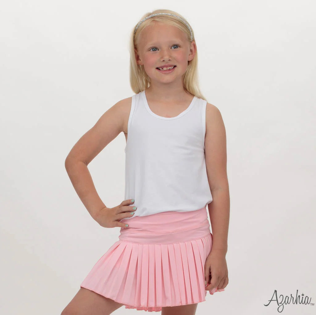 Youth Pink Mini Pleated Skort