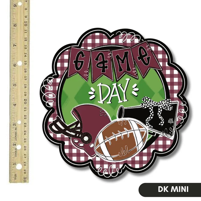 Maroon & Black Game Day Scallop Mini Attachment