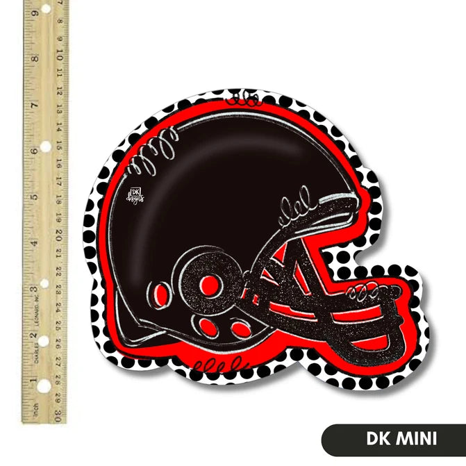 Red & Black Football Helmet Mini Attachment