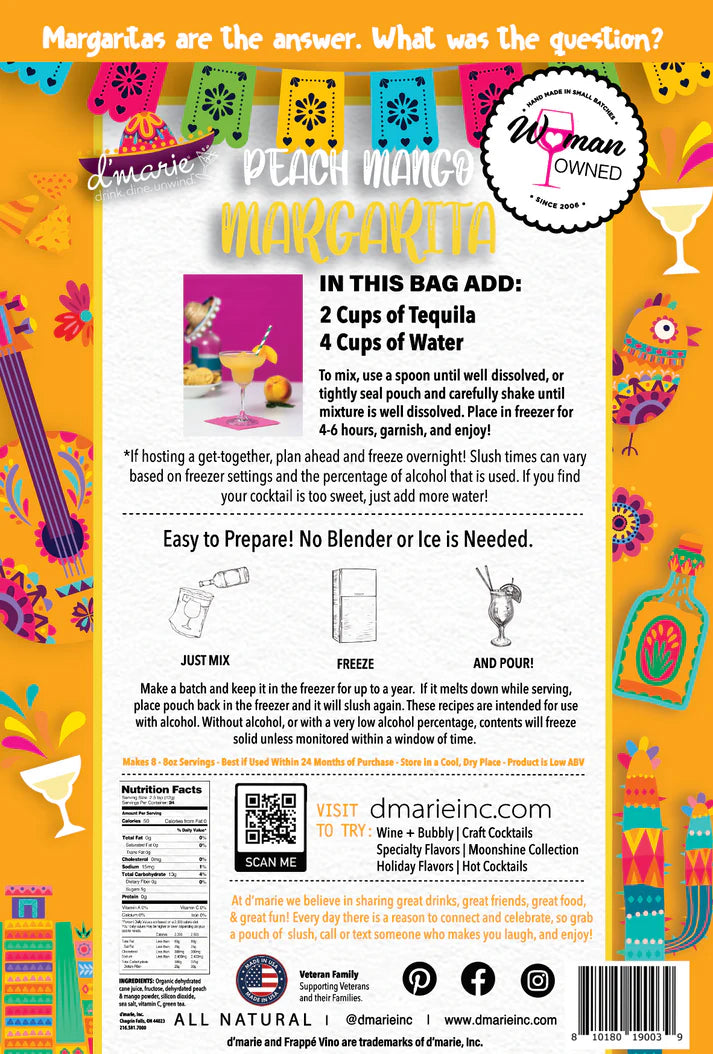 Peach Mango Margarita Slush Mix