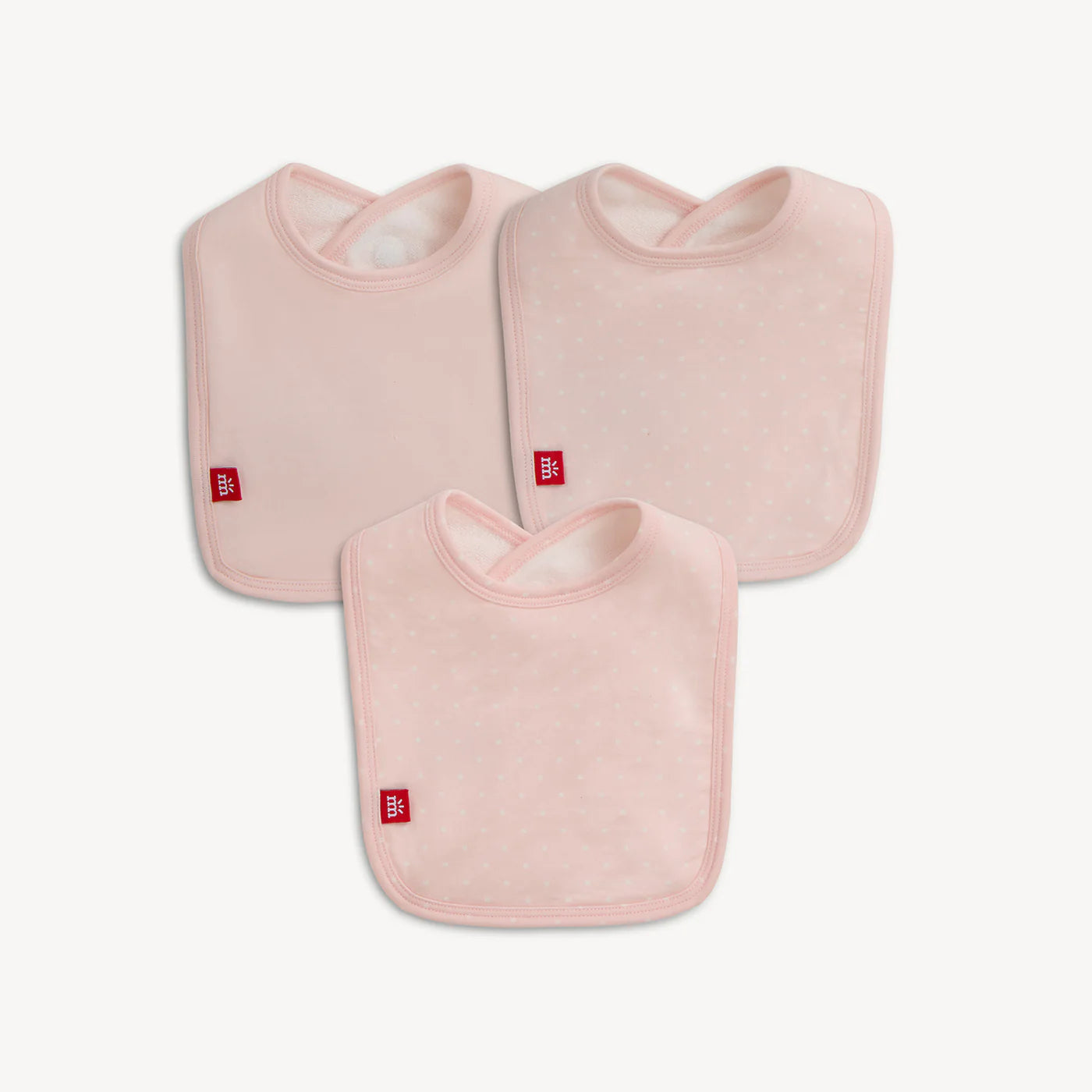 Magnetic Me Pin Dot Pink 3-Pack Bib Set