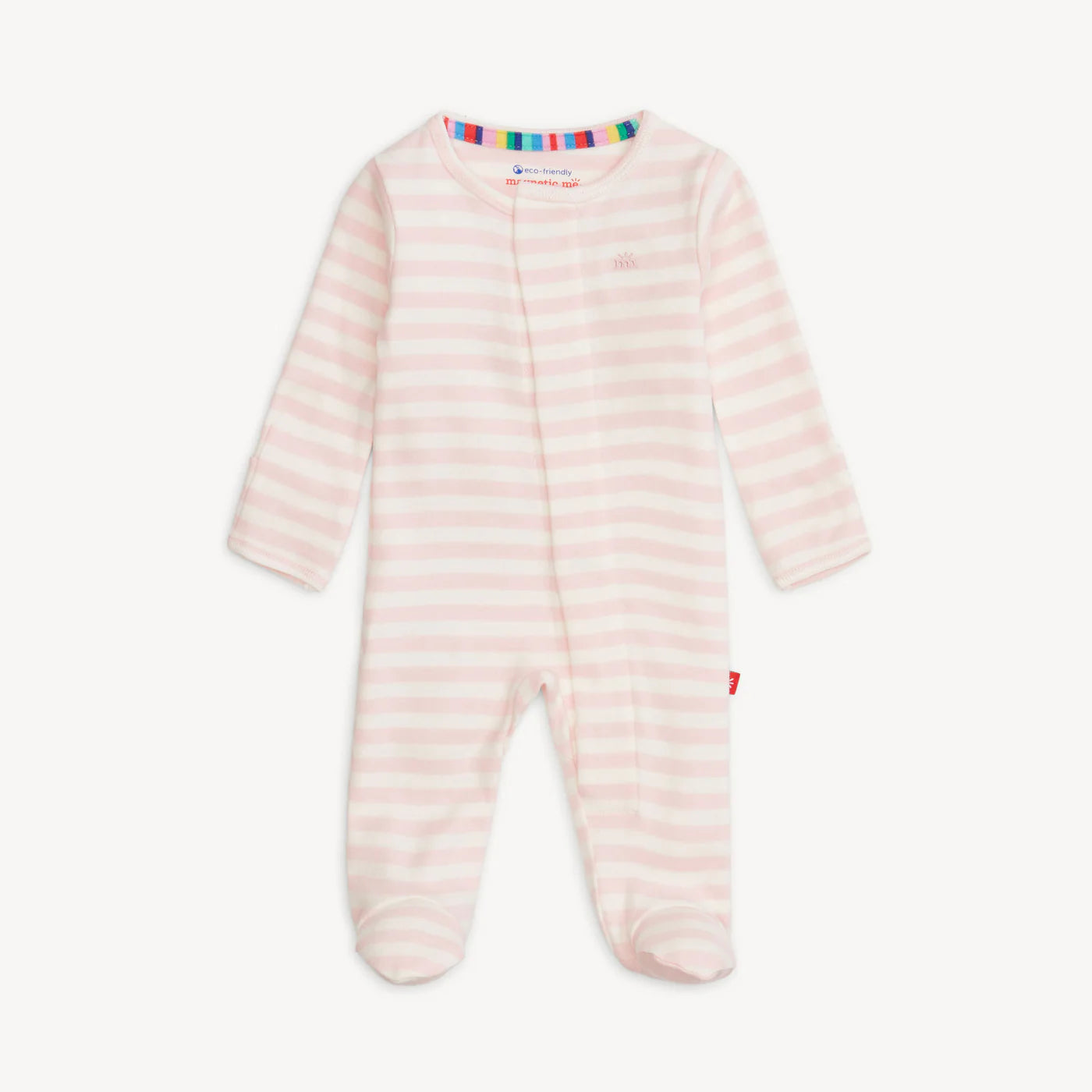 Magnetic Me Pink Stripe Footie