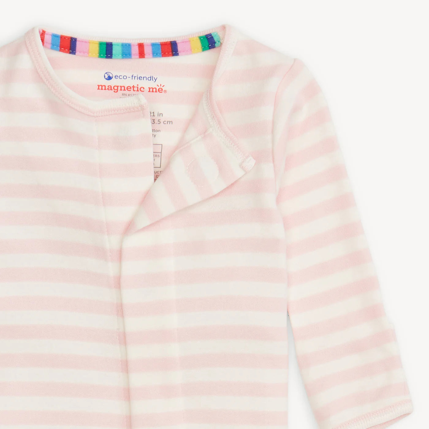 Magnetic Me Pink Stripe Footie
