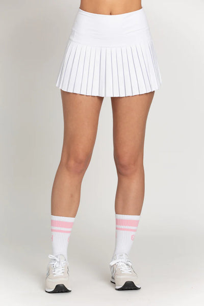 Gold Hinge Off-White Pleated Tennis Skirt