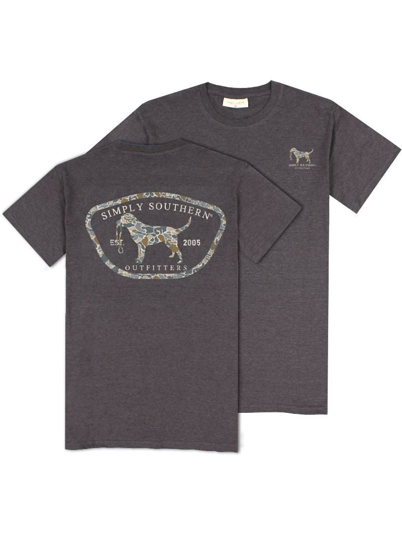 Boy's Iron Heather Camo Dog Tee
