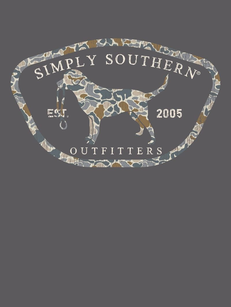 Boy's Iron Heather Camo Dog Tee