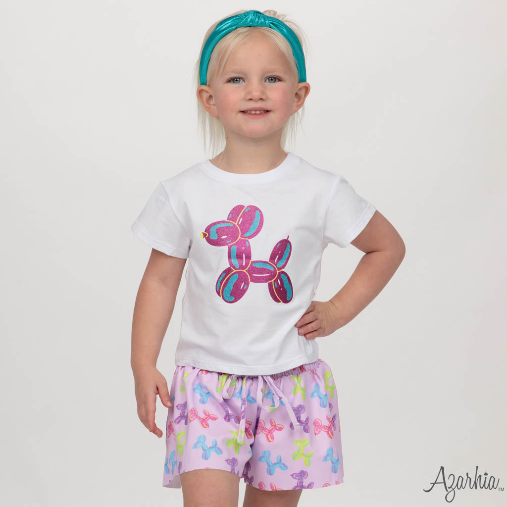 Youth Neon Balloon Dog Butterfly Shorts