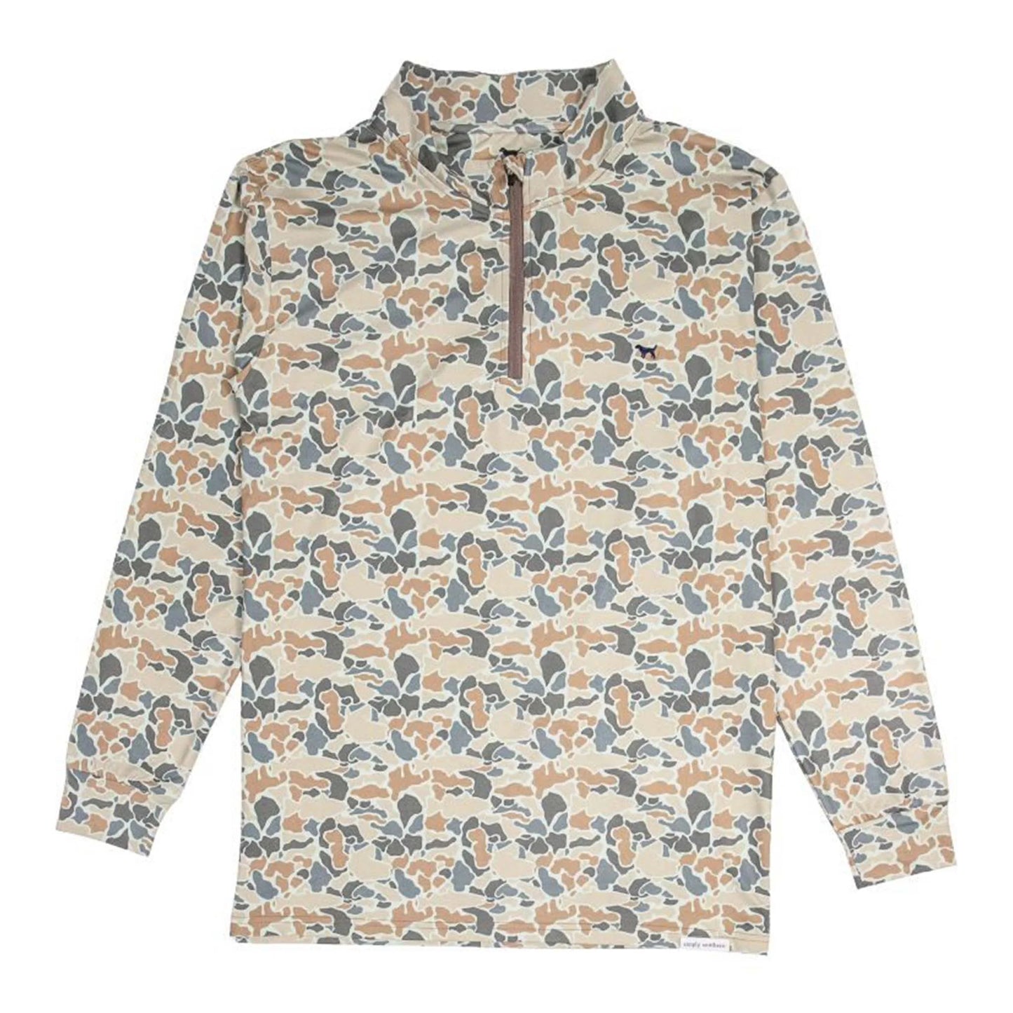 Men's Light Camo Quarter Zip Pullover