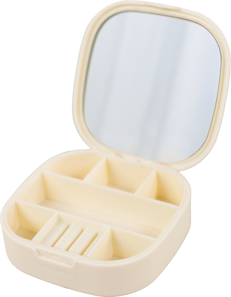 Travel Jewelry Case with Mirror