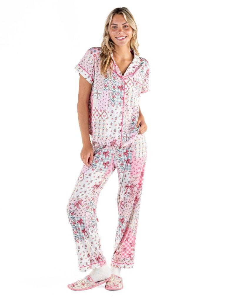 Quilted Ribbon Simply Soft Pajama Pant Set