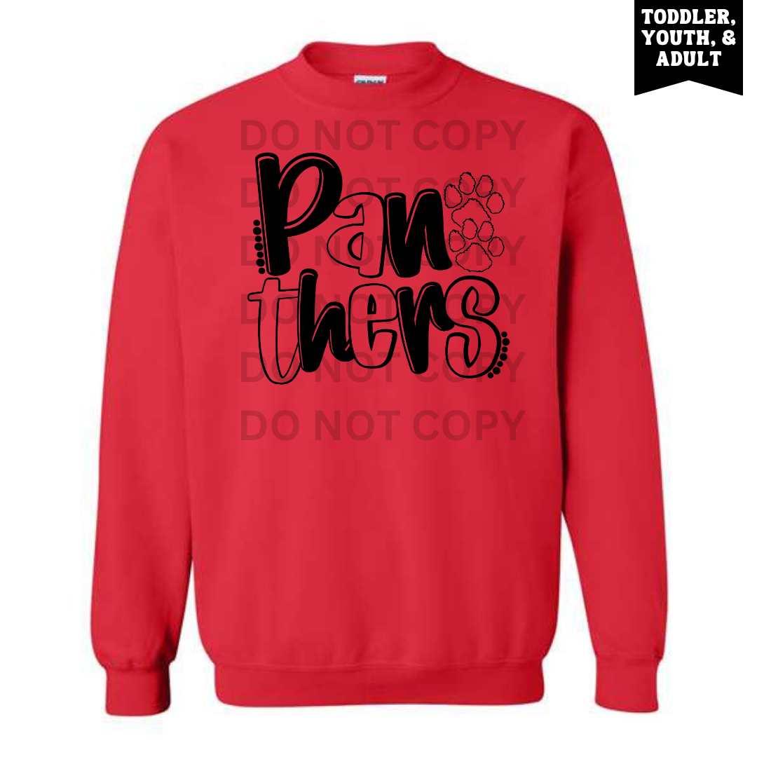 Red Panthers Dotted & Paws Sweatshirt