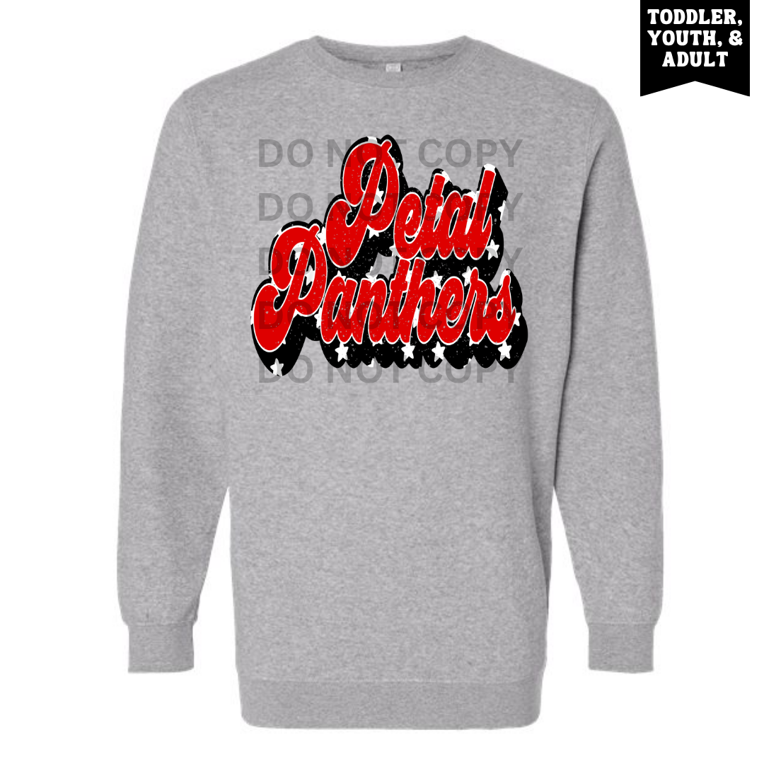Heather Petal Panthers Star Sweatshirt
