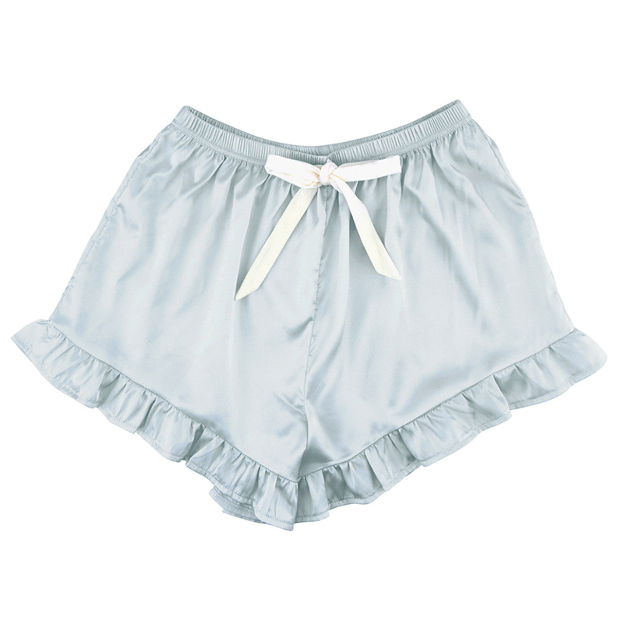Blue Cami + Velvet Ruffled Short Set