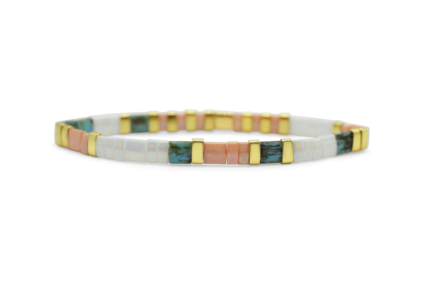 Beautiful - Morse Code Tila Beaded Bracelet