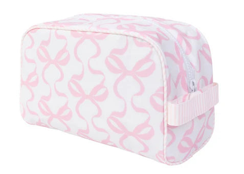 Bows on White Dopp Kit