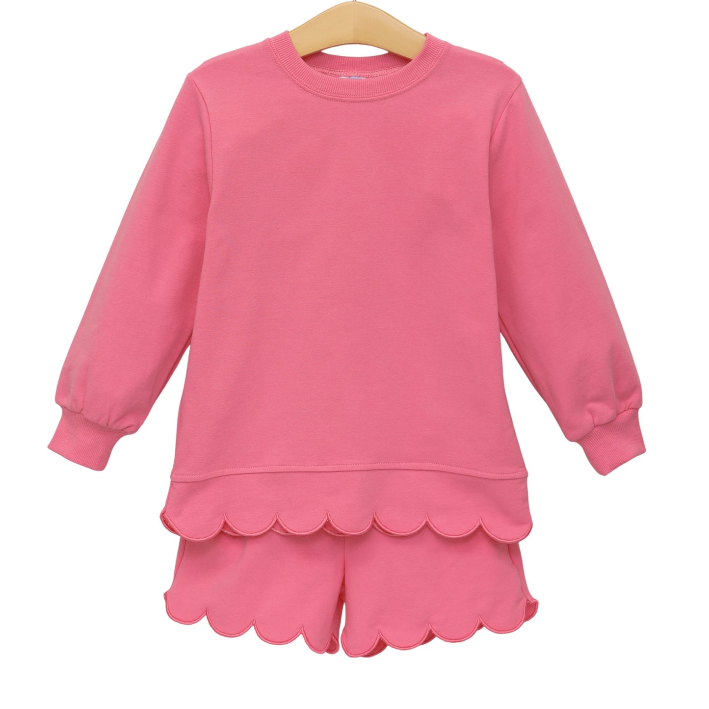 Trotter Street Pink Sophia Scalloped Set