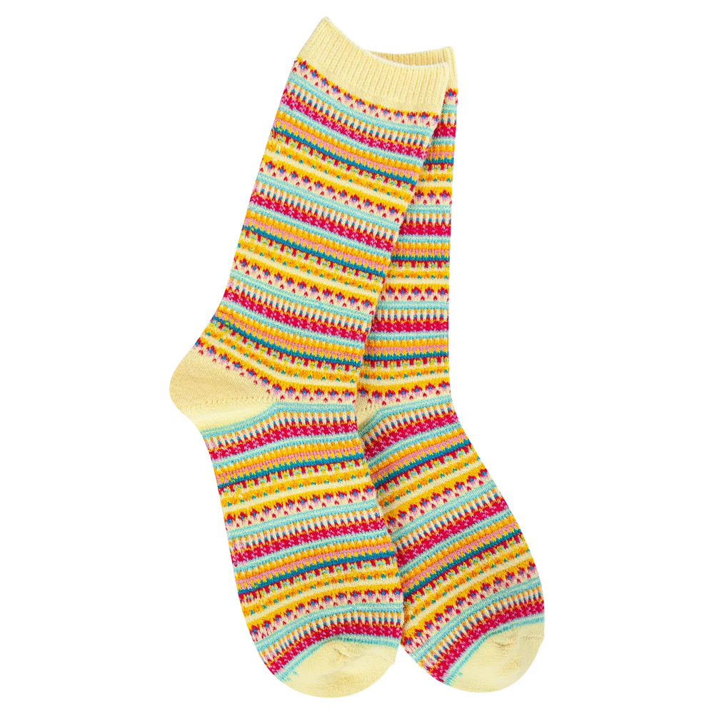 Weekend Boho Crew - Yellow Stripe