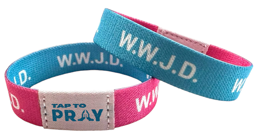 Tap To Pray™ Wristbands - Blue & PInk