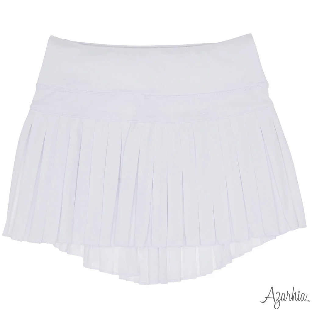 Youth White Mini Pleated Skort