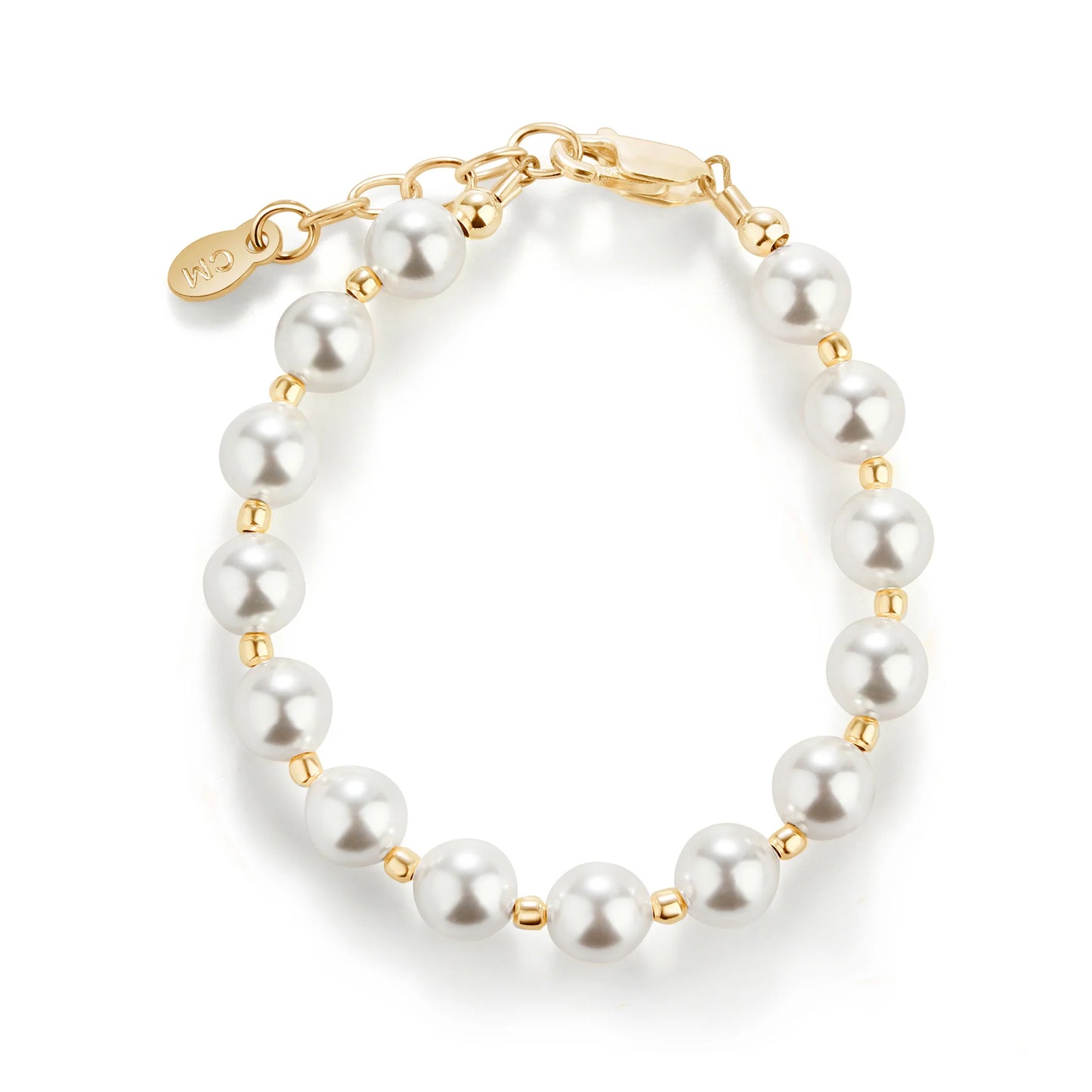 Whitley - 14K Gold Plated Bracelet w/ Chunky Pearls