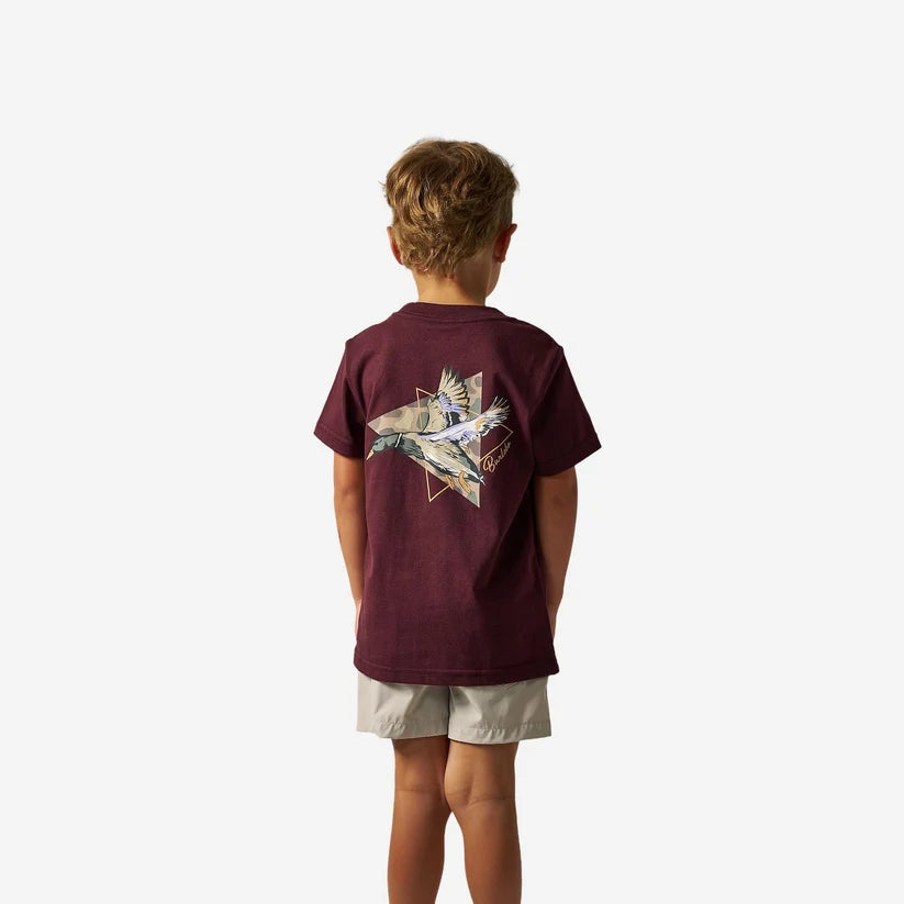 Toddler/Youth Maroon Pintail Triangle Duck Short Sleeve Tee
