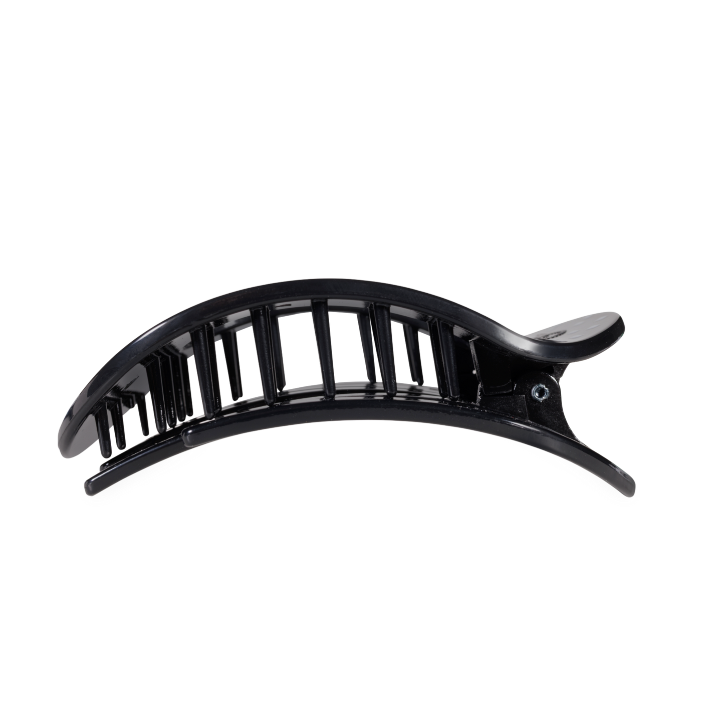 Round Flat TELETIE Clip | Large | Black Polka Dot Party