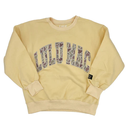 Lulu Mac Butter Camo Monogram Sweatshirt