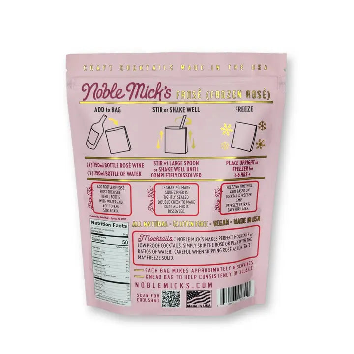 Noble Mick's Frosé Frozen Cocktail Mix