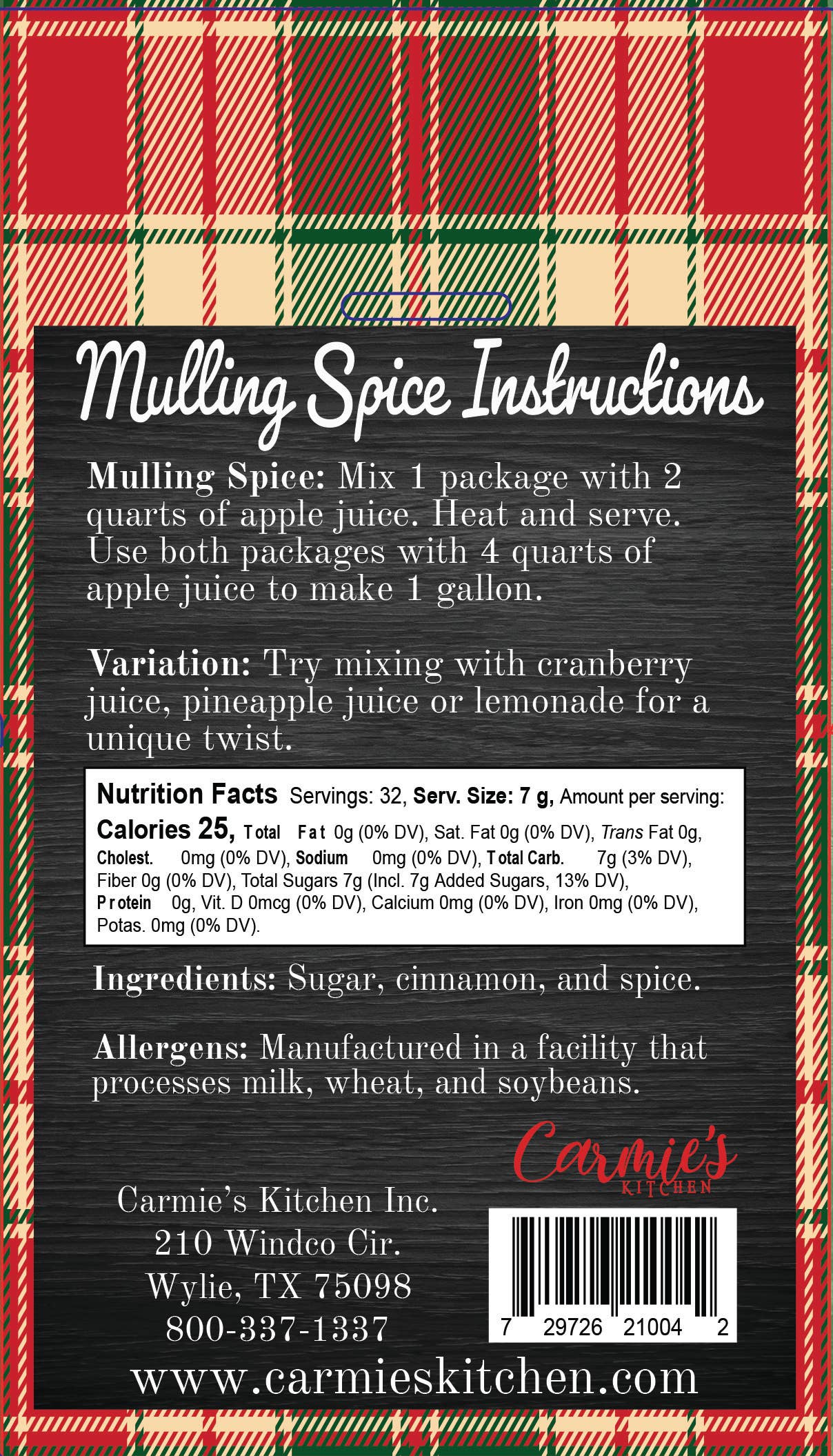 Mulling Spice Cider Drink Mix