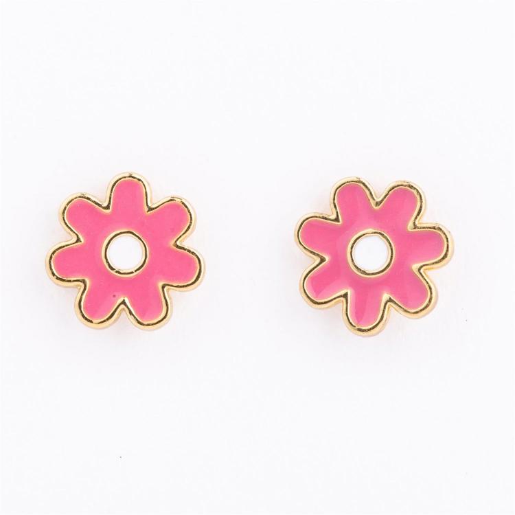 Michelle McDowell Girl Pink Flower Earrings