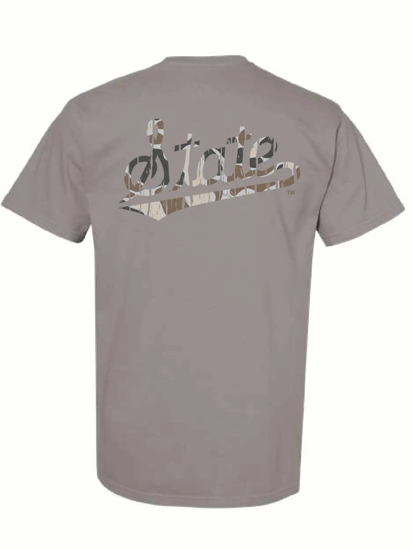 Grey Camo MSU State Short Sleeve