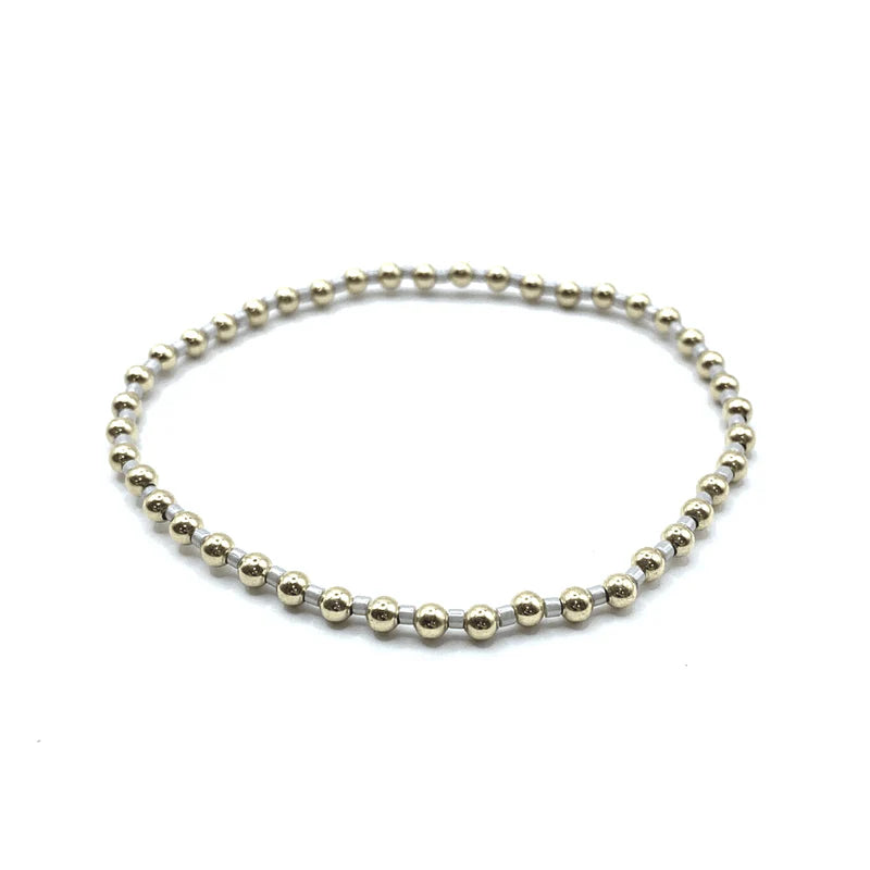 3mm Color Crush Newport Silver & Gold Waterproof Bracelet