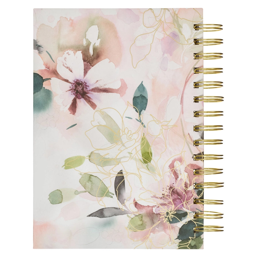 Purple Floral Trust in the Lord Prov. 3:5 Spiral Journal