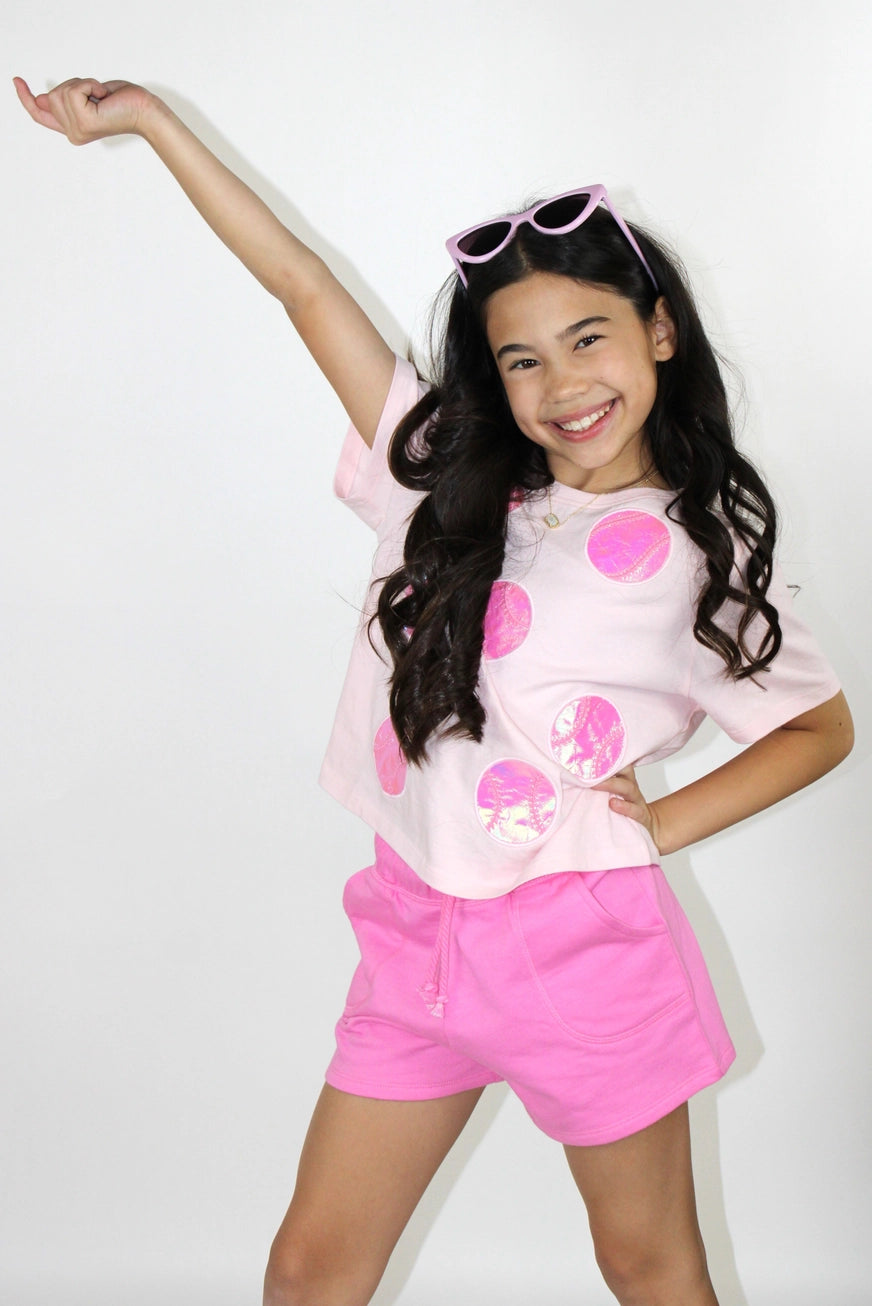 Youth Pink Cosmos Pocket Shorts