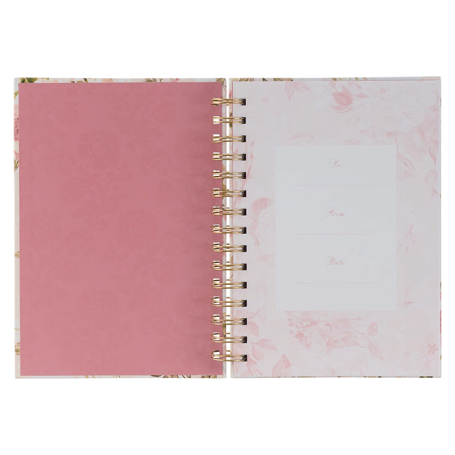Pink Floral His Grace 2 Cor. 12:9 Spiral Journal
