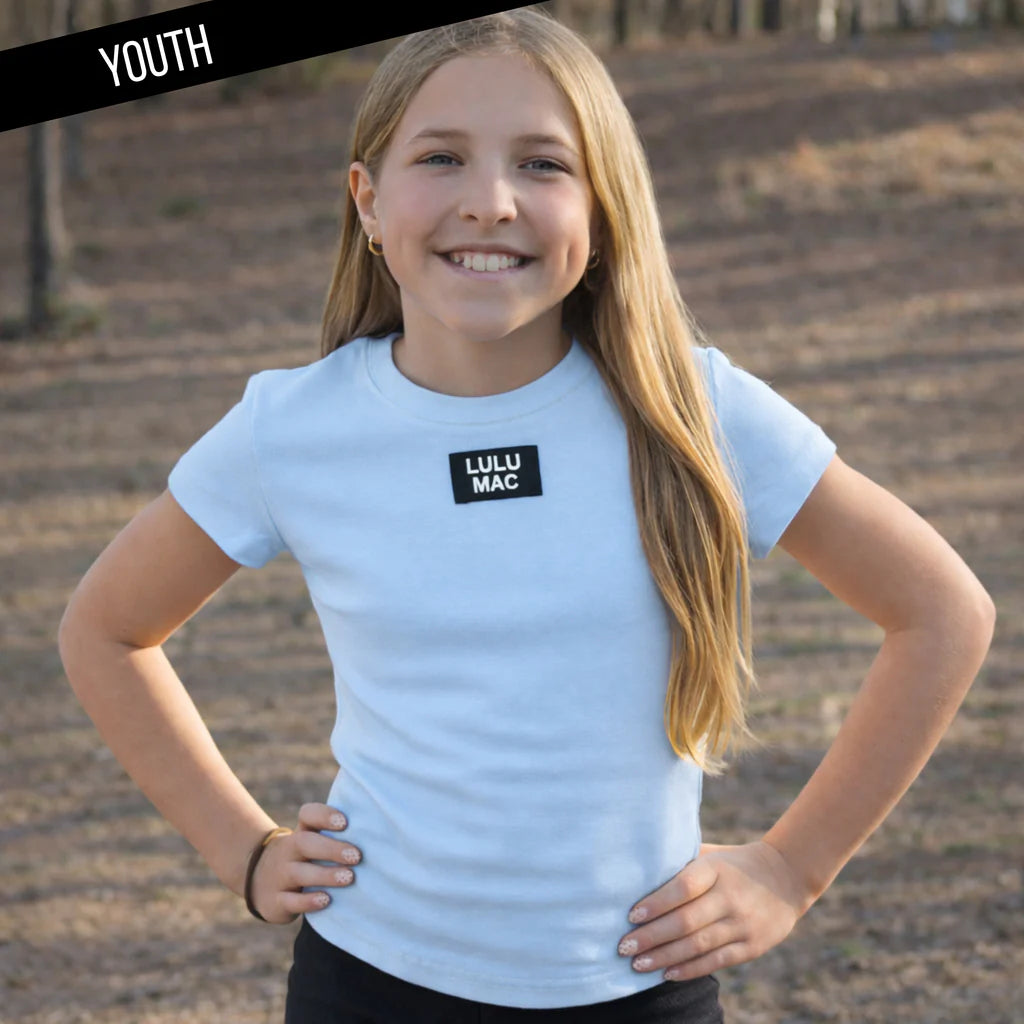 Youth Light Blue Lulu Mac Baby Doll Top