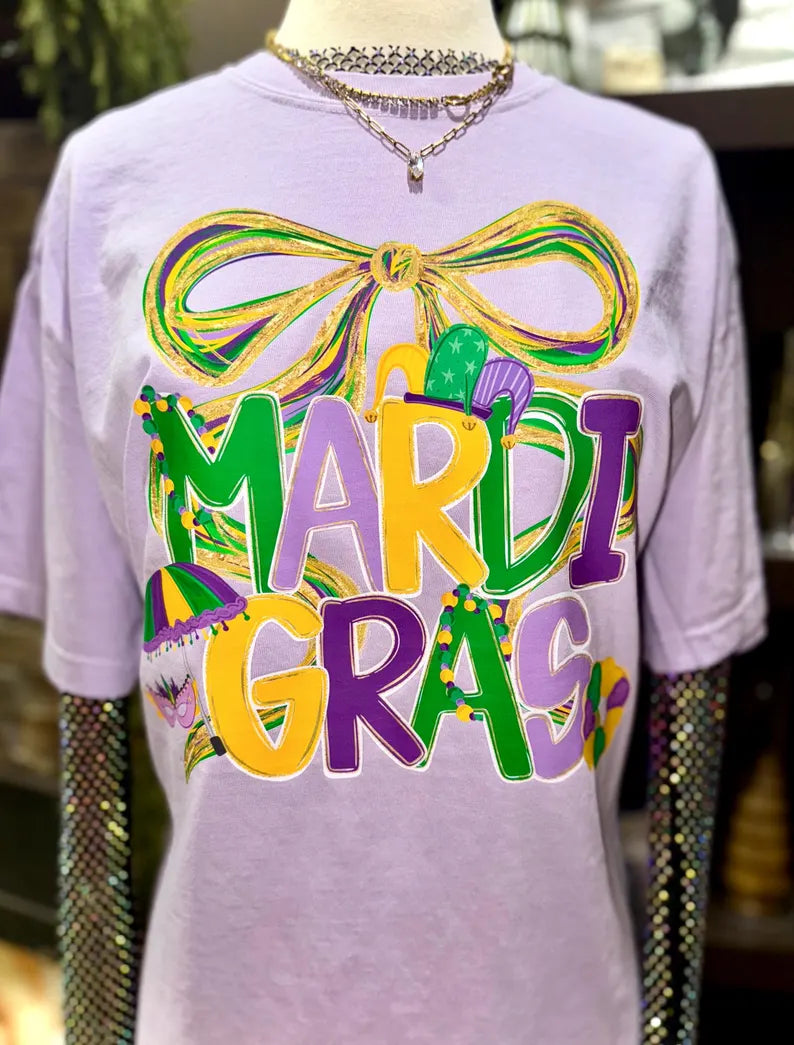Mardi Gras Coquette Tee