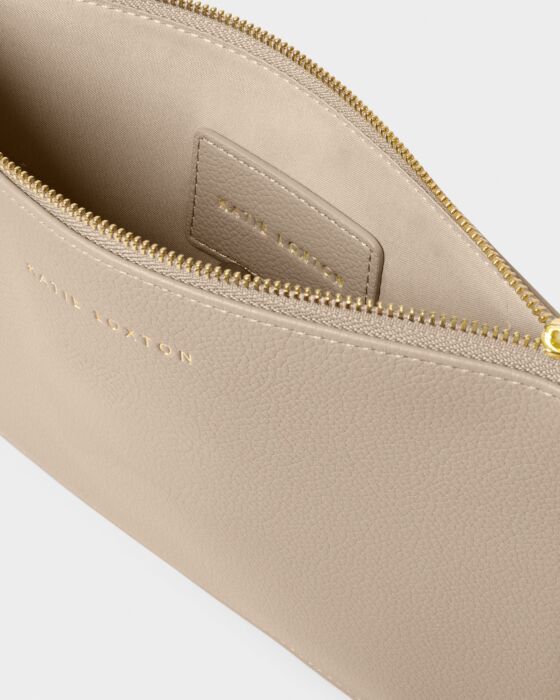 Light Taupe Hallie Wristlet Pouch