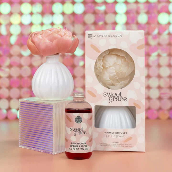 Pink Dye Flower Diffuser Refill - Sweet Grace