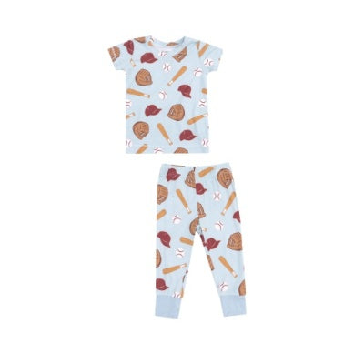 Angel Dear Baseball Short Sleeve Loungewear Set