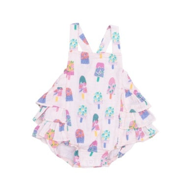 Angel Dear Floral Popsicles Ruffle Sunsuit