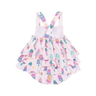 Angel Dear Floral Popsicles Ruffle Sunsuit