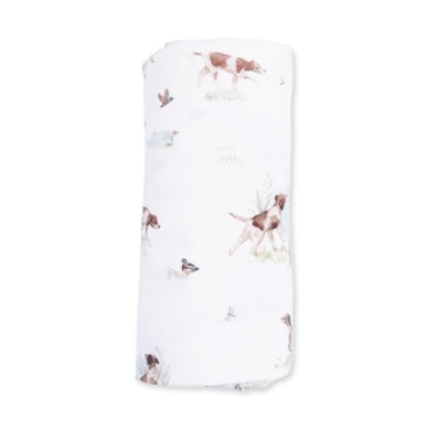 Angel Dear Pointer Pups & Duck Buddies Swaddle Blanket