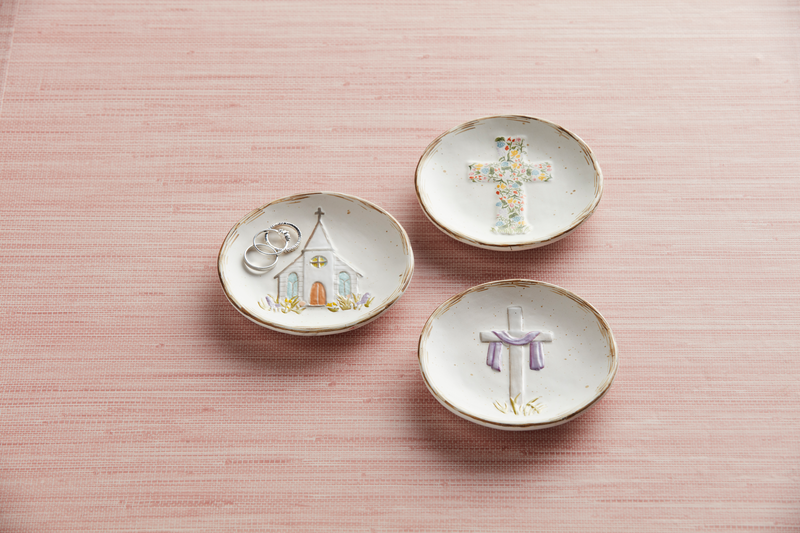 Mud Pie Cross & Church Trinket Dishes