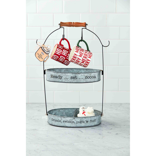 Mud Pie Hot Cocoa Bar Tiered Server